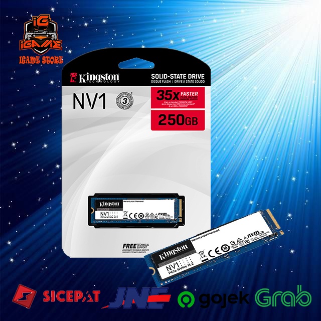 Kingston NV1 SSD Internal 250GB M.2 NVMe 2280 - Kingston NAMPOL GAN