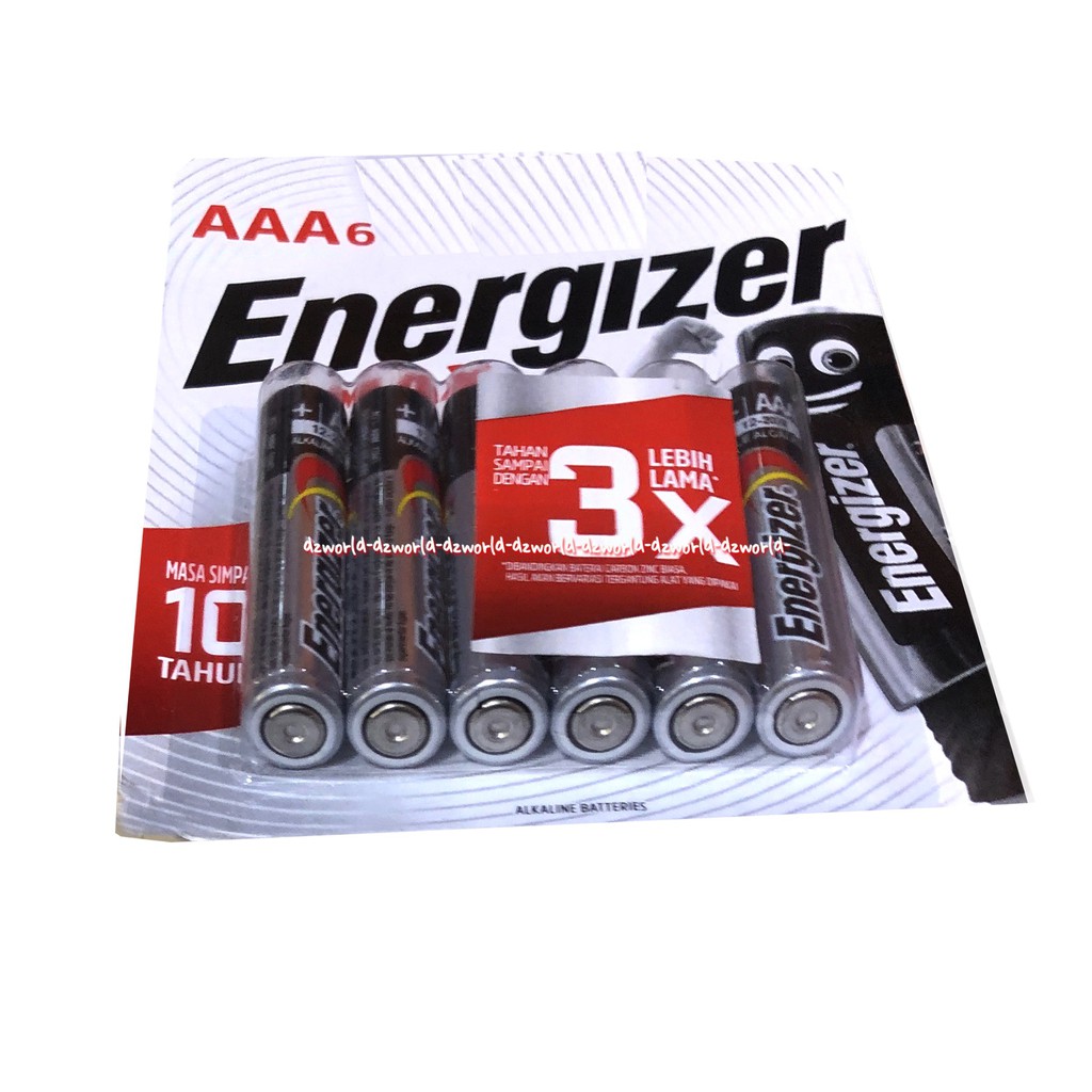 Energizer AAA 6pcs Baterai Tahan Lama Baterai Long Lasting A3 Ener Gizer Max Energizer Max isi 6 pcs