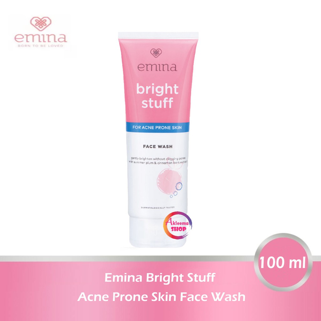 Paket Emina Bright Stuff 2pcs(Face Wash Acne Pron 100ml+Face Toner 100ml)