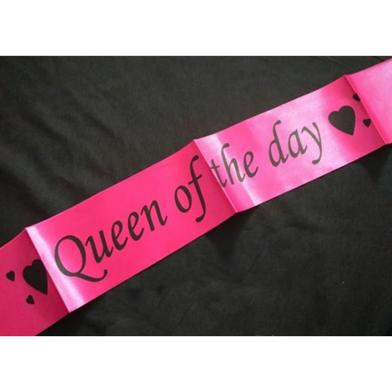 SASH BRIDE TO BE/ BIRTHDAY GIRL/ BIRTHDAY QUEEN/ GRADUATION/ QUEEN OF THE DAY SELEMPANG PESTA SASH