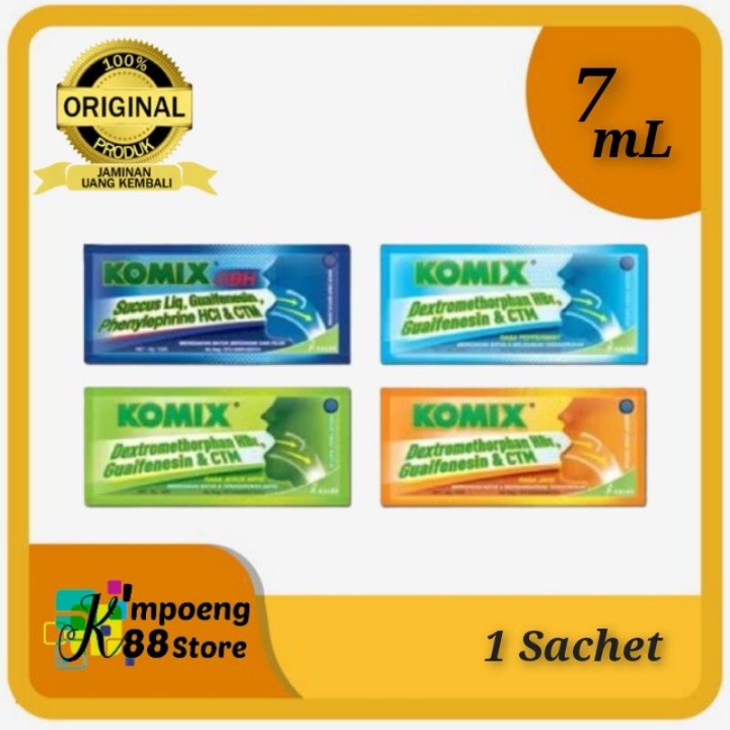 

Komix Sirup All Variant 1 Sachet @ 7 mL