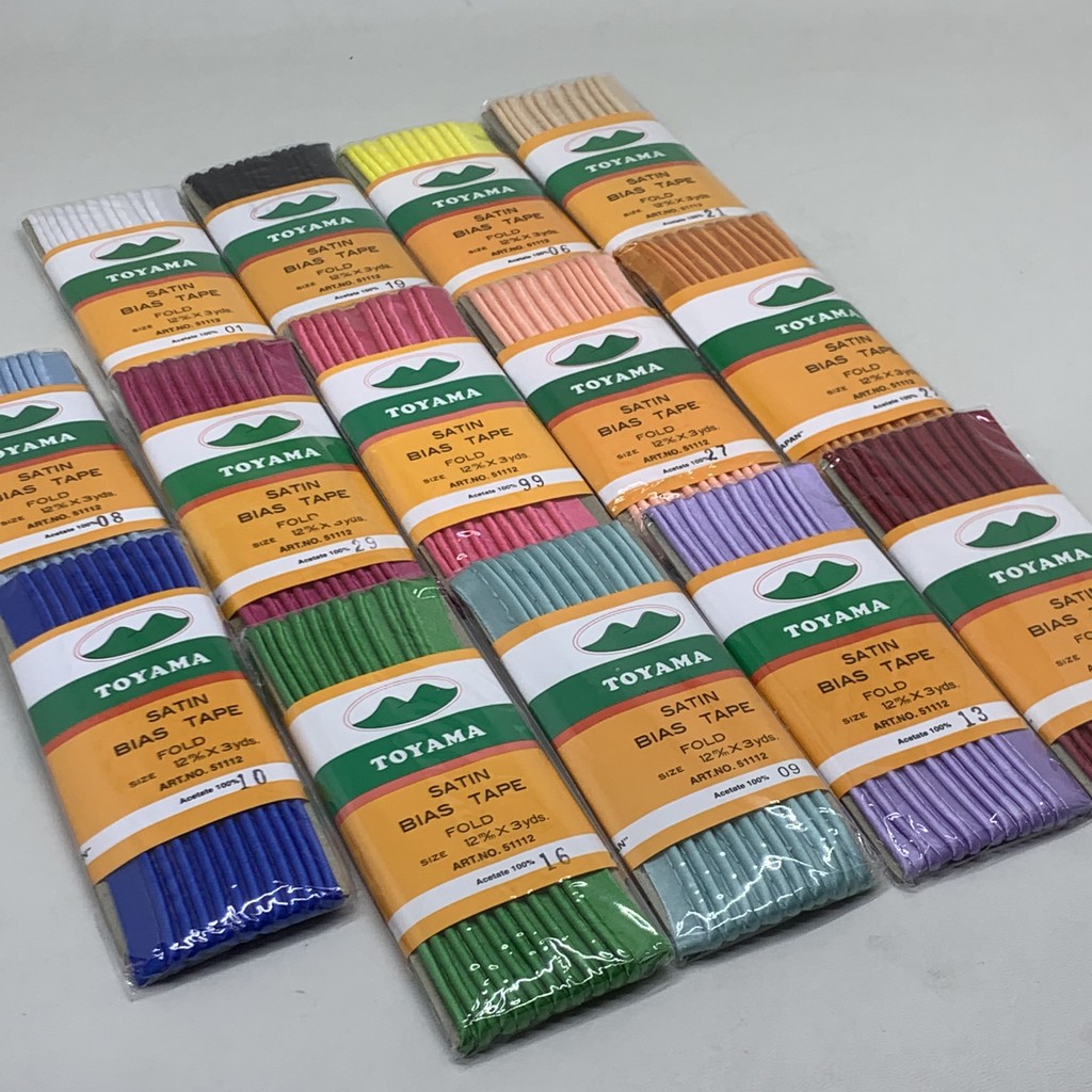 Bisban Lisban Pita Lis Satin Bias Tape Fold / Bisban Isi Toyama