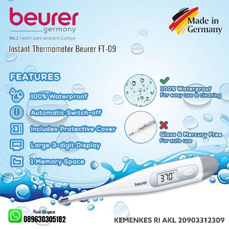 Beurer Clinical Thermometer Digital Beurer FT 09 Termometer Original Beurer FT09