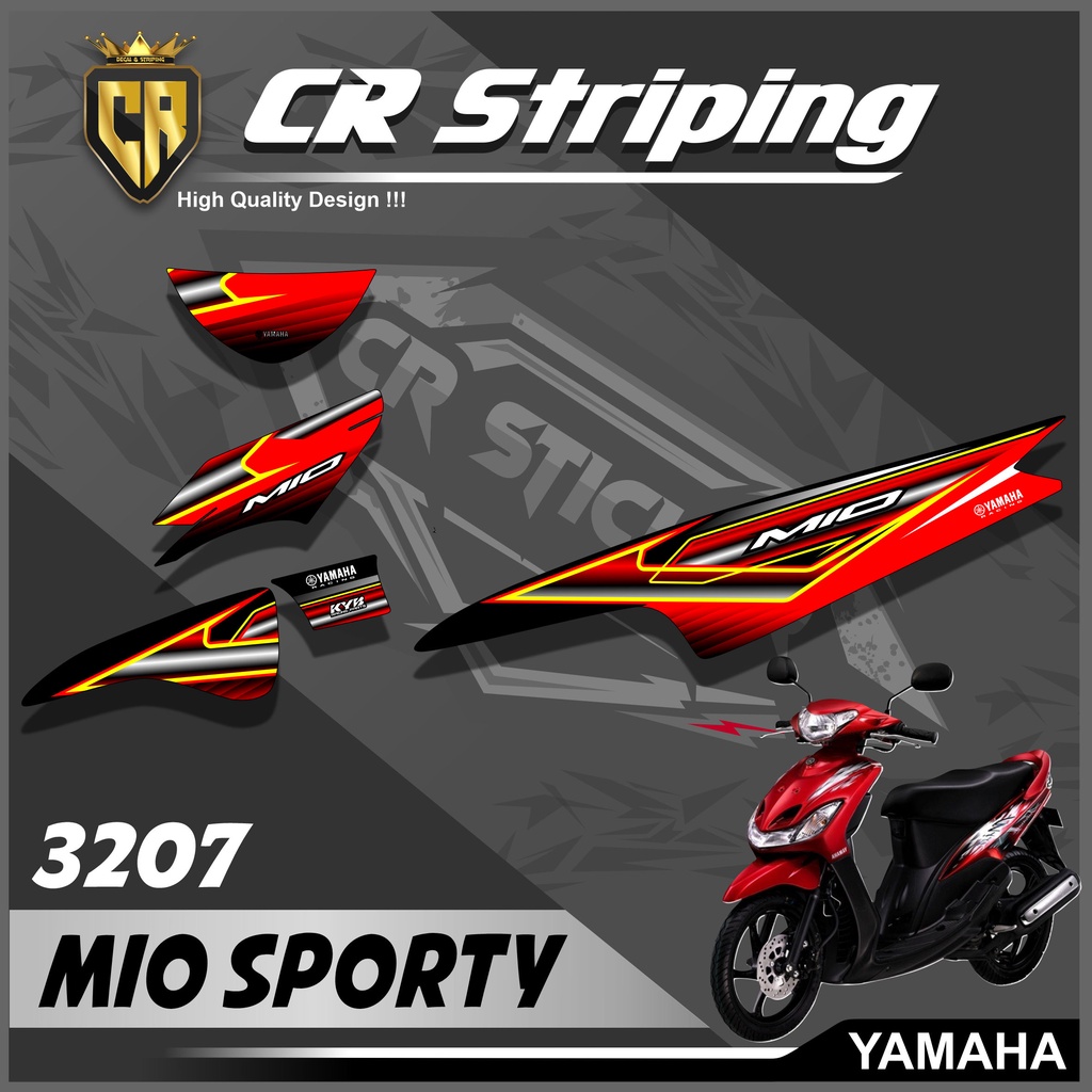 Sticker Striping MIO SPORTY Lis variasi Racing - Stiker Striping Skotlet MIO SPORTY Semi full |CODE 
