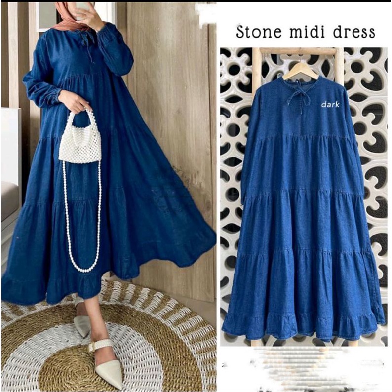 TUNIK JEANS STONE MIDI ORIGINAL