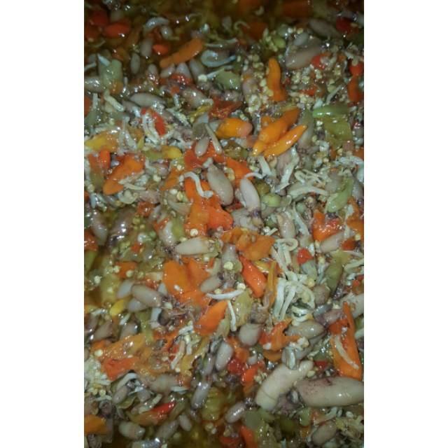 

Sambal baby cumi teri Level sedang