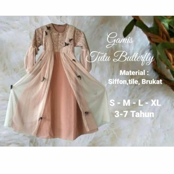 Gamis Pesta Anak mewah elegan usia 3, 4, 5, 6 tahun