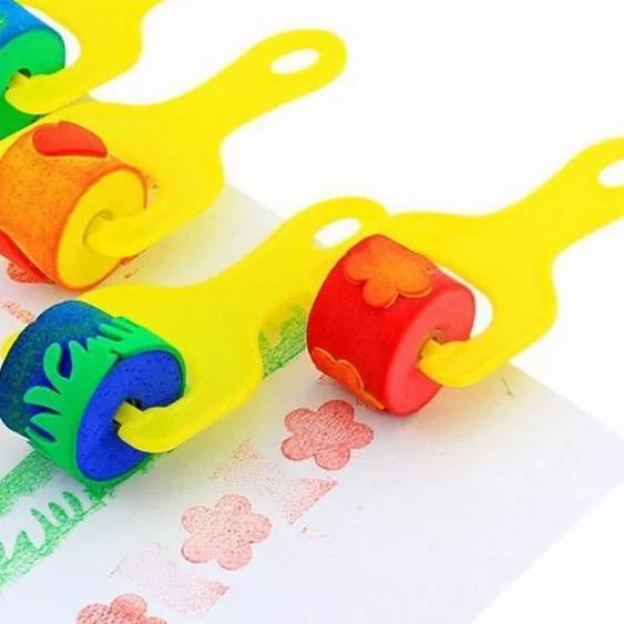 

♣ Mainan Anak Kuas Lukis Eva Roller Stamp isi 4 Ω