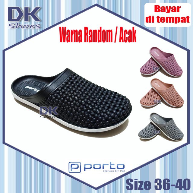 Porto 3019 36-40 Sandal Selop Karet Baim Wanita / Sandal Bakpao Wanita Warna Warni / Sandal Ibu