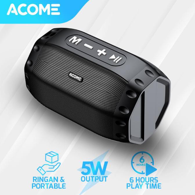 Jual Acome Speaker Bluetooth Hi Fi Sound Tws W Portable A Black