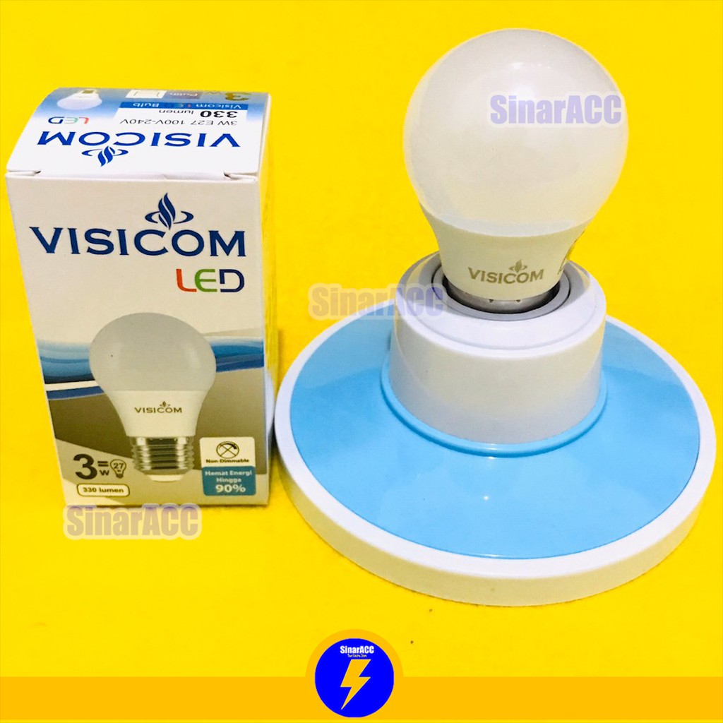 Lampu visicom 3 watt led bulb visicom 3w bohlam led BERGARANSI 1 TAHUN SNI 3watt 3 w GARANSI grosir