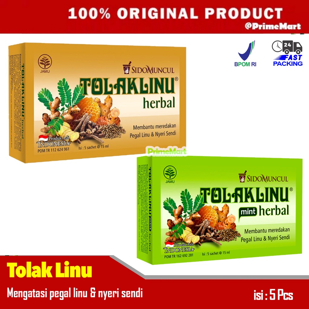 

Tolak linu herbal sido muncul 5 ml isi 5 sachet