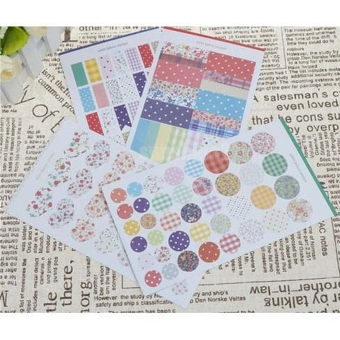 Deco Vintage Sticker - ULIKE Fabric Pattern (4pcs)