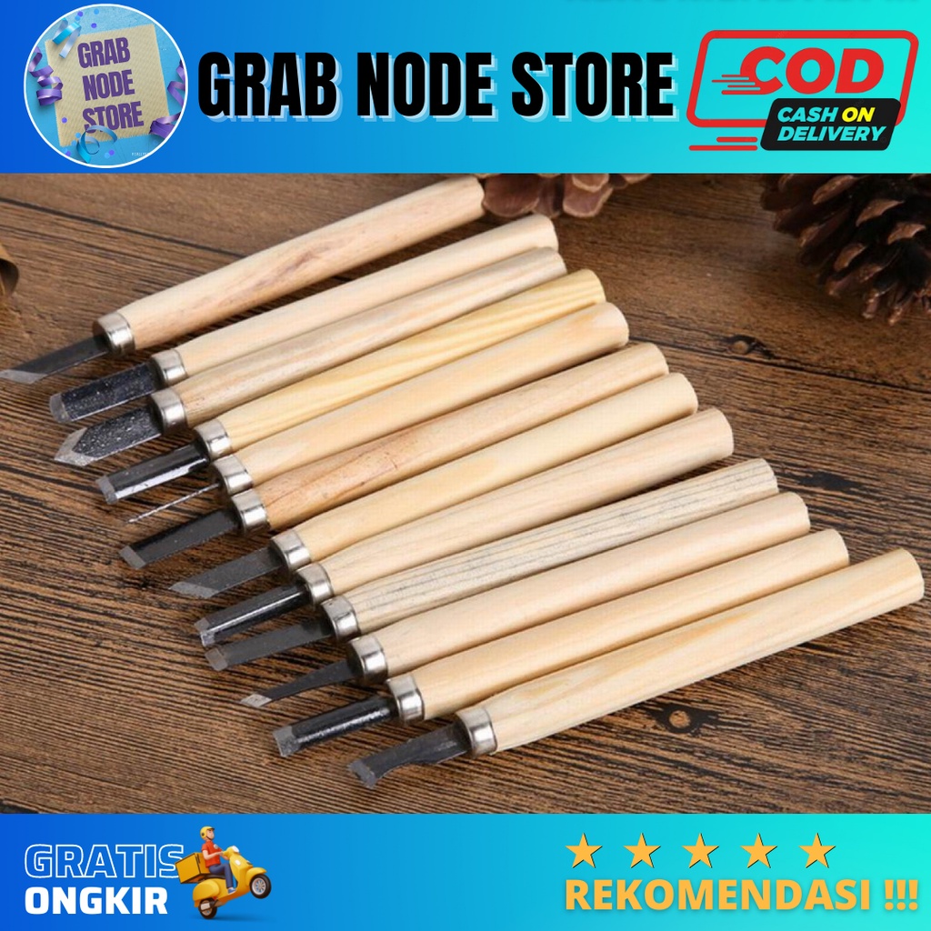 

Pisau Ukir Pahat Kayu Set 12 Pcs Wood Carving Knife TOOKIE-KSJ-12 - [BISA COD]