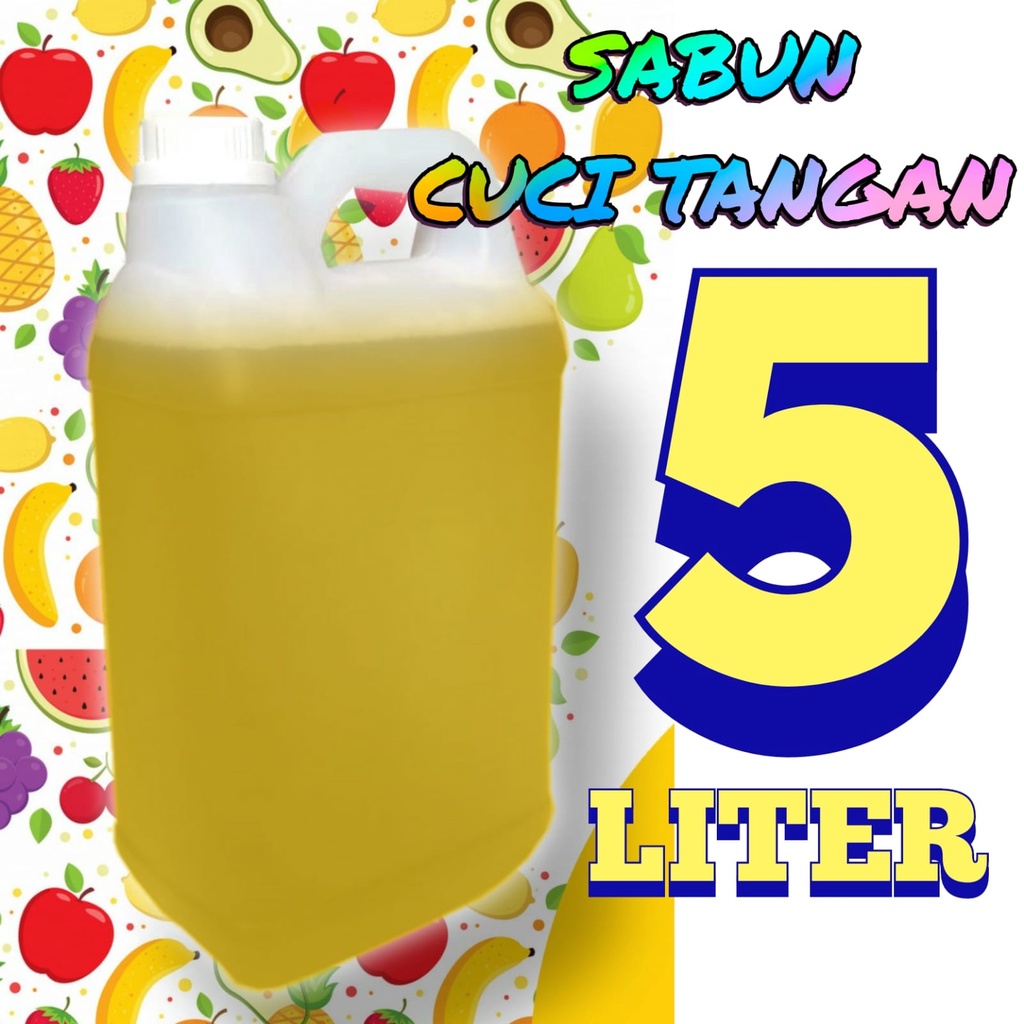 SABUN CUCI TANGAN, HAND SOAP TUTTY FRUITY MURAH, REFILL 5 LITER KEMASAN JERIGEN