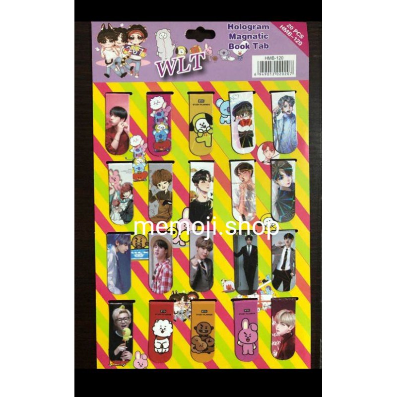 

Sticky Note Hologram Magnetic Book Tab BT21 / Hijab (20pc)