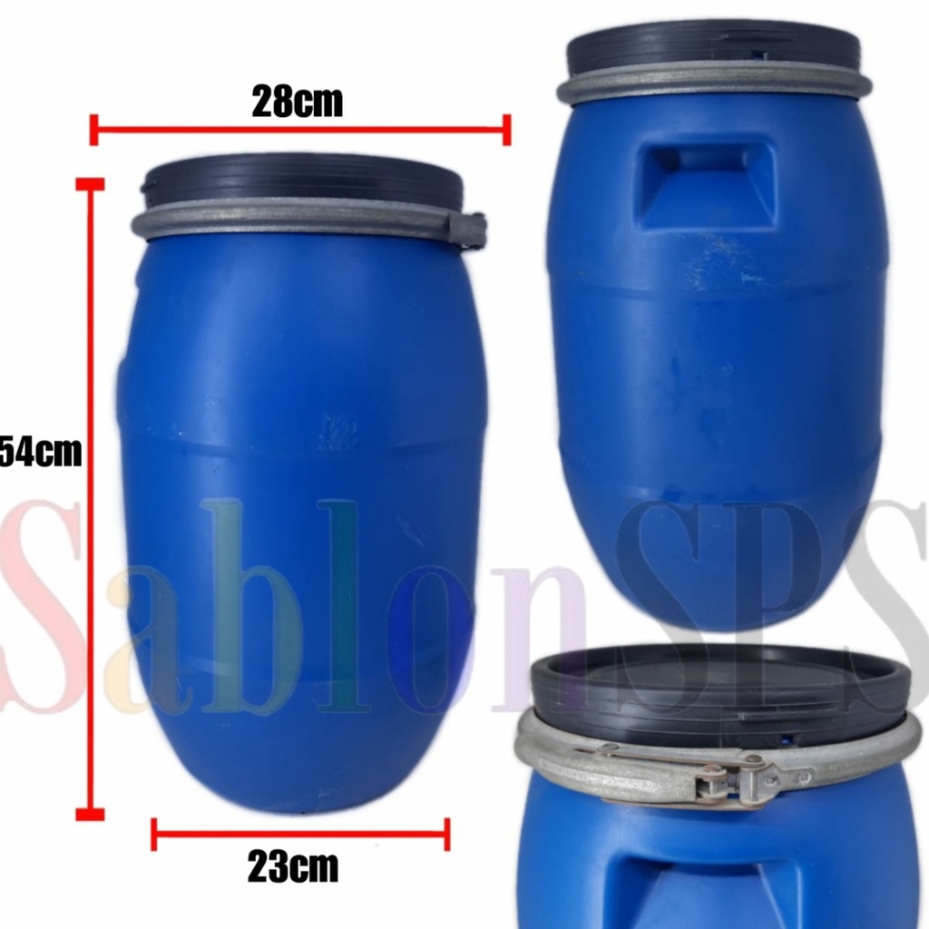 DRUM TONG PLASTIK HDPE ISI 30KG TEBAL TAHAN SOLVENT