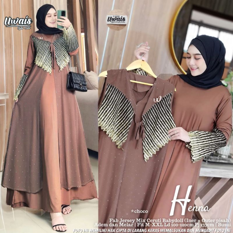 Henna Maxy gamis uwais Original