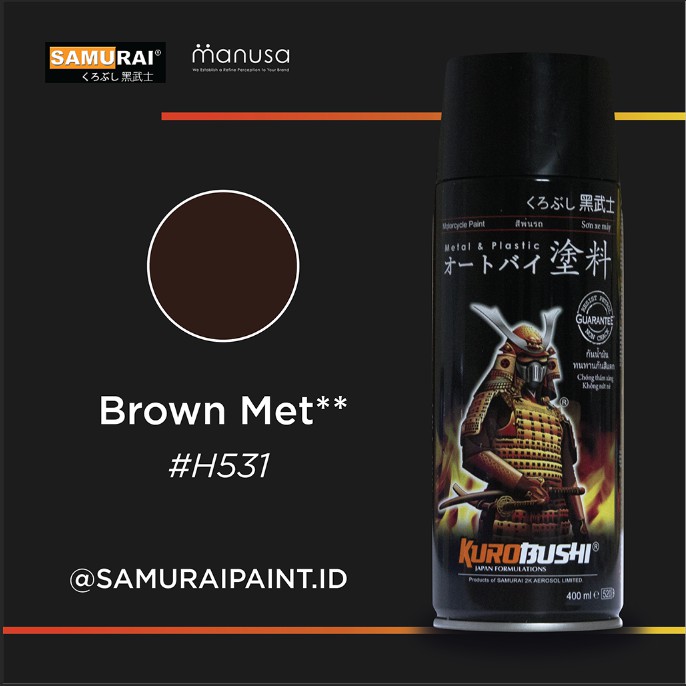 Samurai Paint Brown Met Honda #H531 Cat Aerosol Kualitas Kompresor