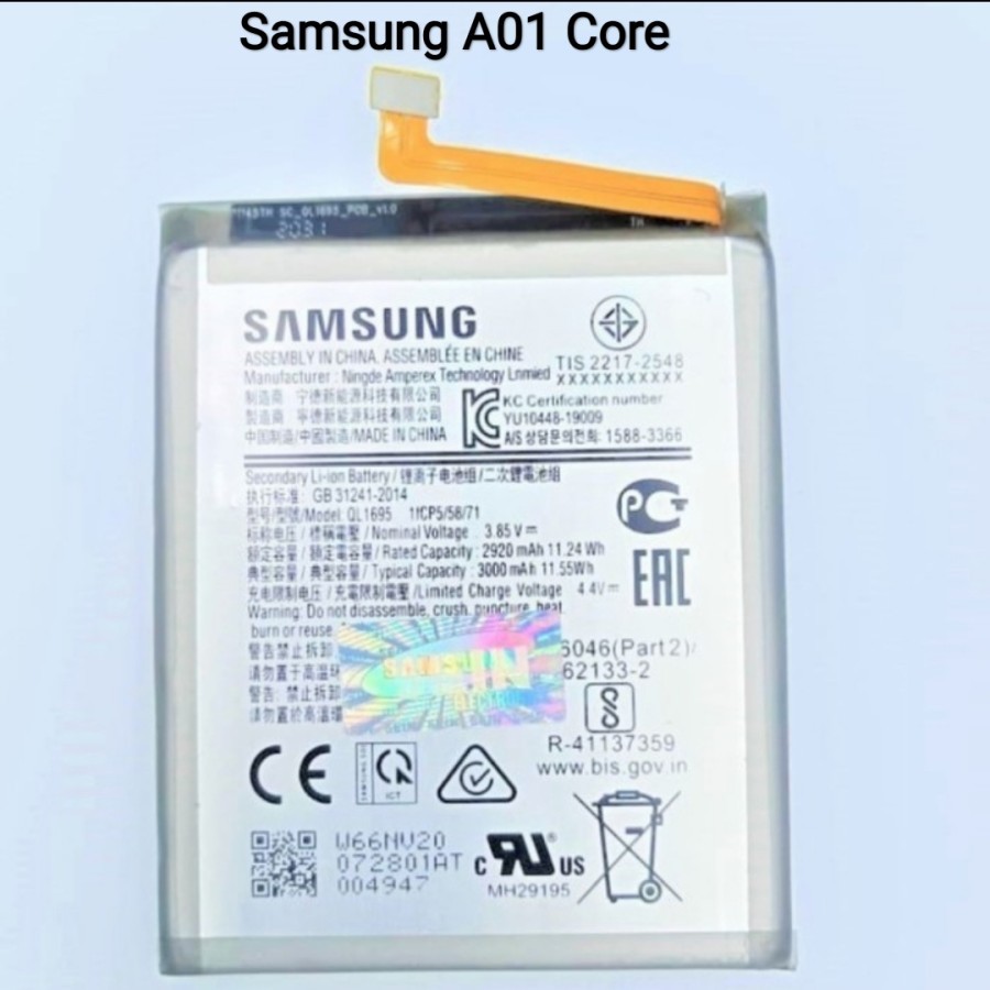 Baterai Samsung A01 Core Original batre ori samsung a01core QL1695