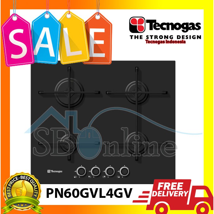 Tecnogas Kompor Tanam Premium 4 Tungku PN60GVL4GV