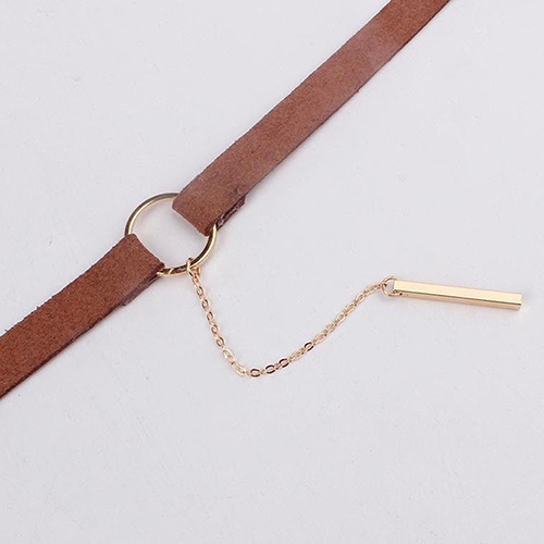 Hu Hu Hu Hu Hu Alat Bantu Pasang Kacamata♡ Kalung Choker Bahan Velvet Dengan Liontin Cincin Bulat Untuk Wanita