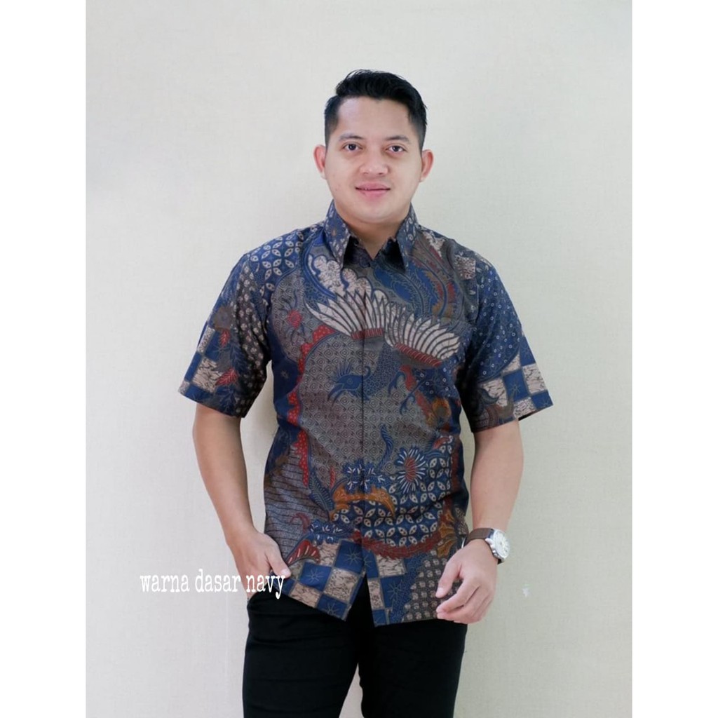 Kemeja Baju Batik Pria Lengan Pendek PREMIUM Modern LAPIS FURING Produsen Murah WIRYAWAN BRAMANTYA