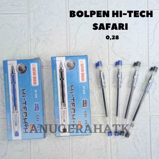 

Bolpoin Gel Pen Hi-Tech SAFARI 0.28 mm (harga per 1 pack)