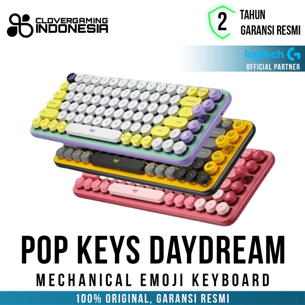 Logitech Pop Keys Wireless Mechanical Keyboard with Customizable Emoji Keys