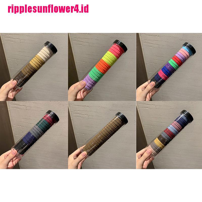 20pcs / set Ikat Rambut Karet Elastis Warna-Warni Untuk Wanita