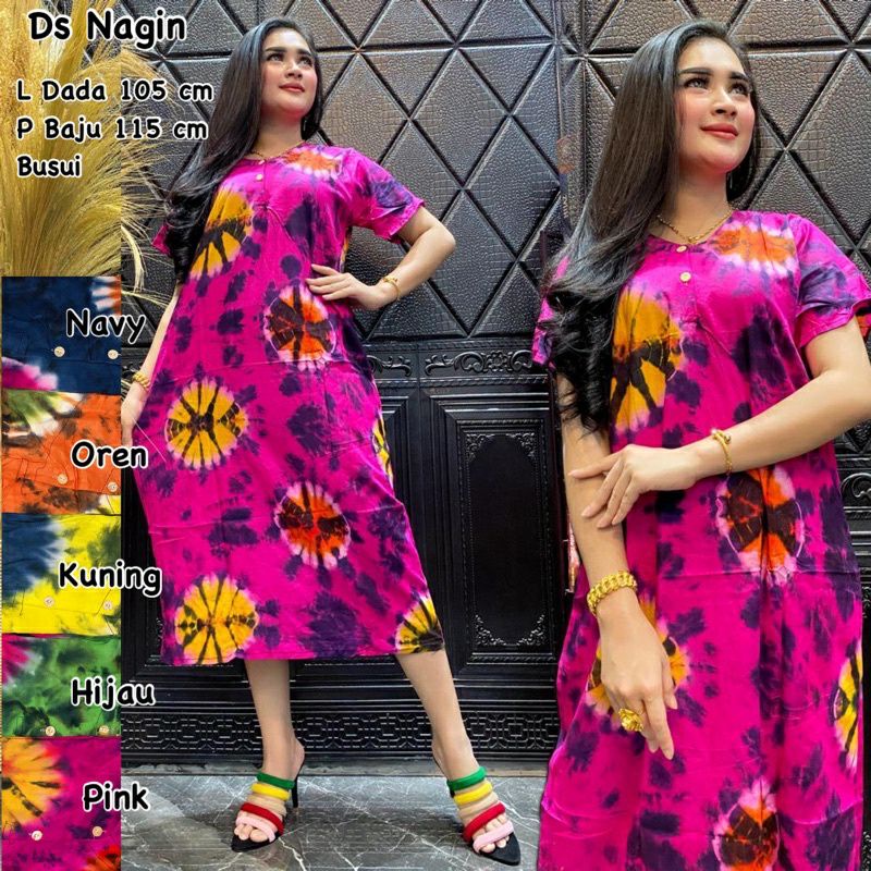 daster jumbo busui NAGIN rayon adem kekinian ld 105 murah daster lengan pendek