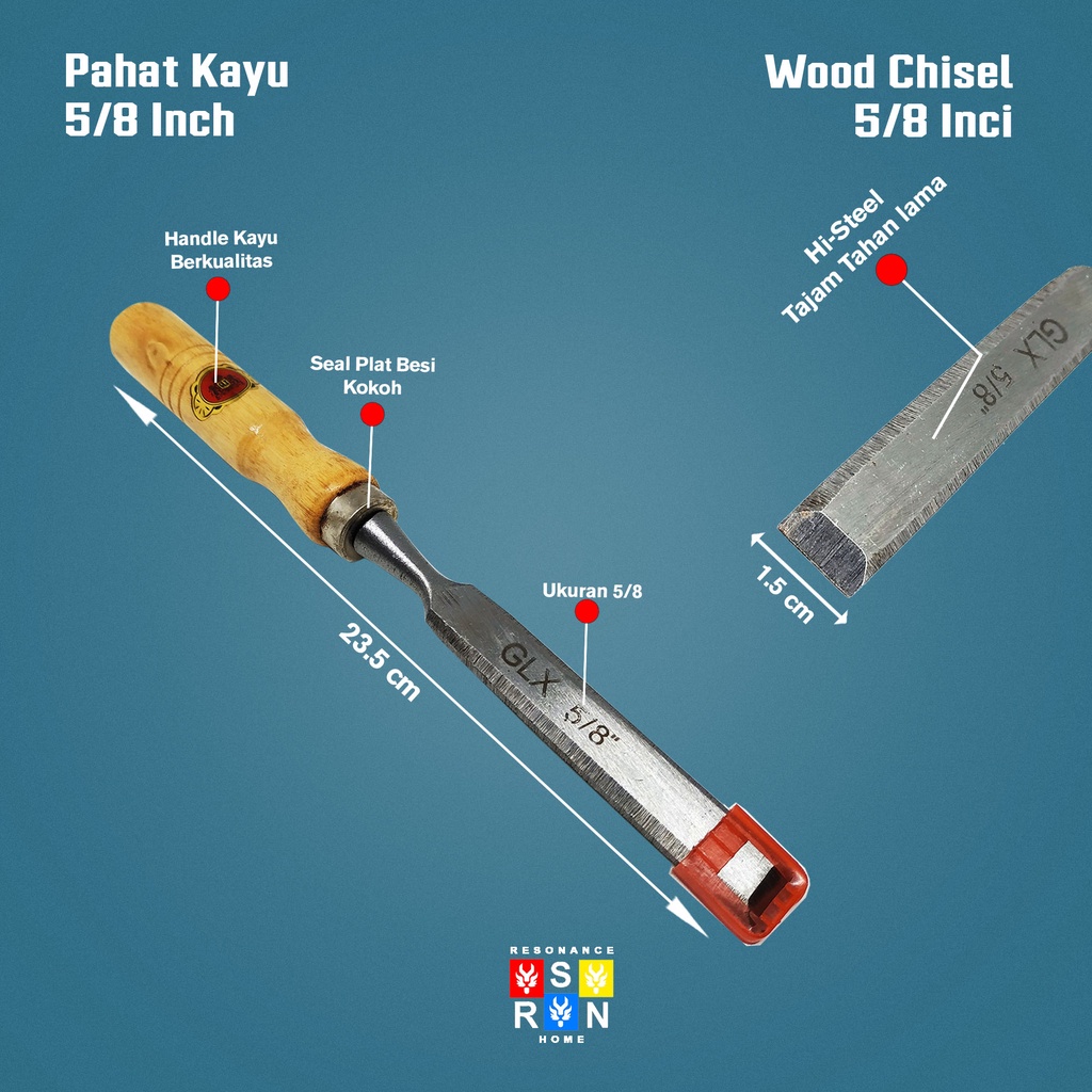 Pahat Ukir Kayu 5/8 Inch Resonance Home