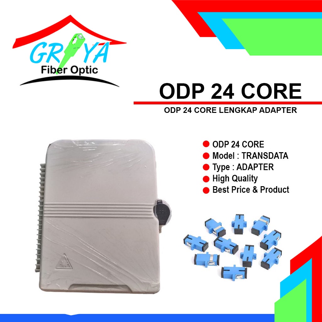 Odp 24 Core Lengkap Adapter SC UPC / Odp 24core model transdata / fiber optik /odp 24c