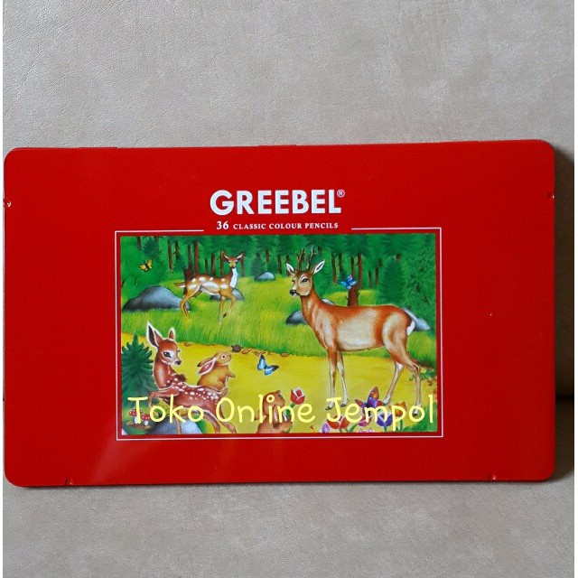 

READY ATK92GB 36 warna Kaleng Classic Pensil Greebel 1736 Tin Case TOJ99