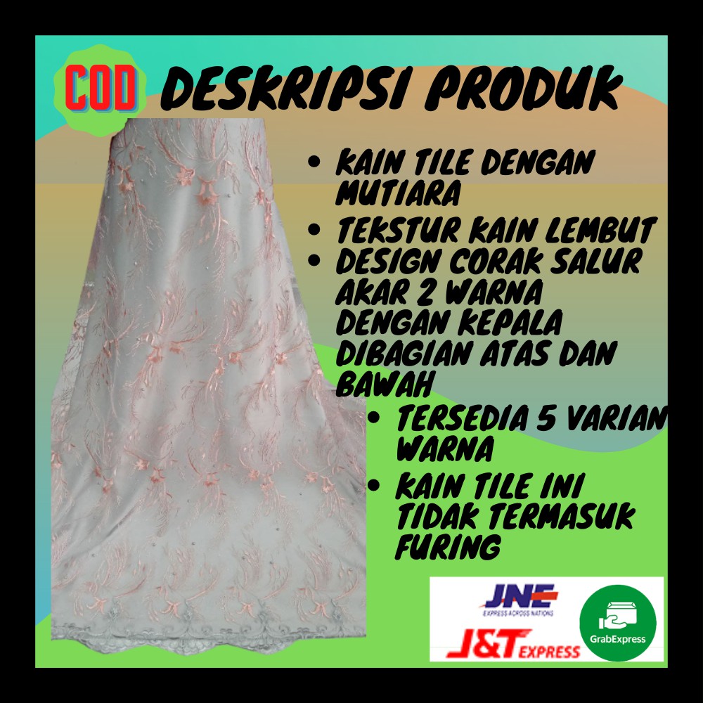 Bakal Bahan Kain Kebaya Gamis Tile Brukat Brokat Renda Akar Speder Mutiara Lamaran Meteran Couple