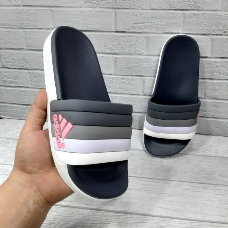 sandal pria dan sandal wanita slip on adidas putih fashion casual