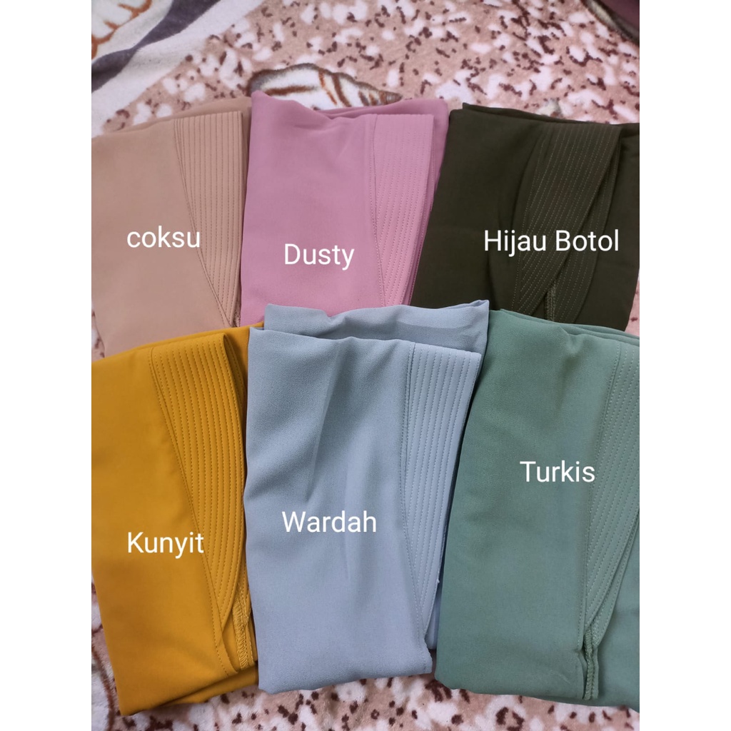 hijab/kerudung/ khimar syari polos 2layer ceruty babydoll TERLARIS!!