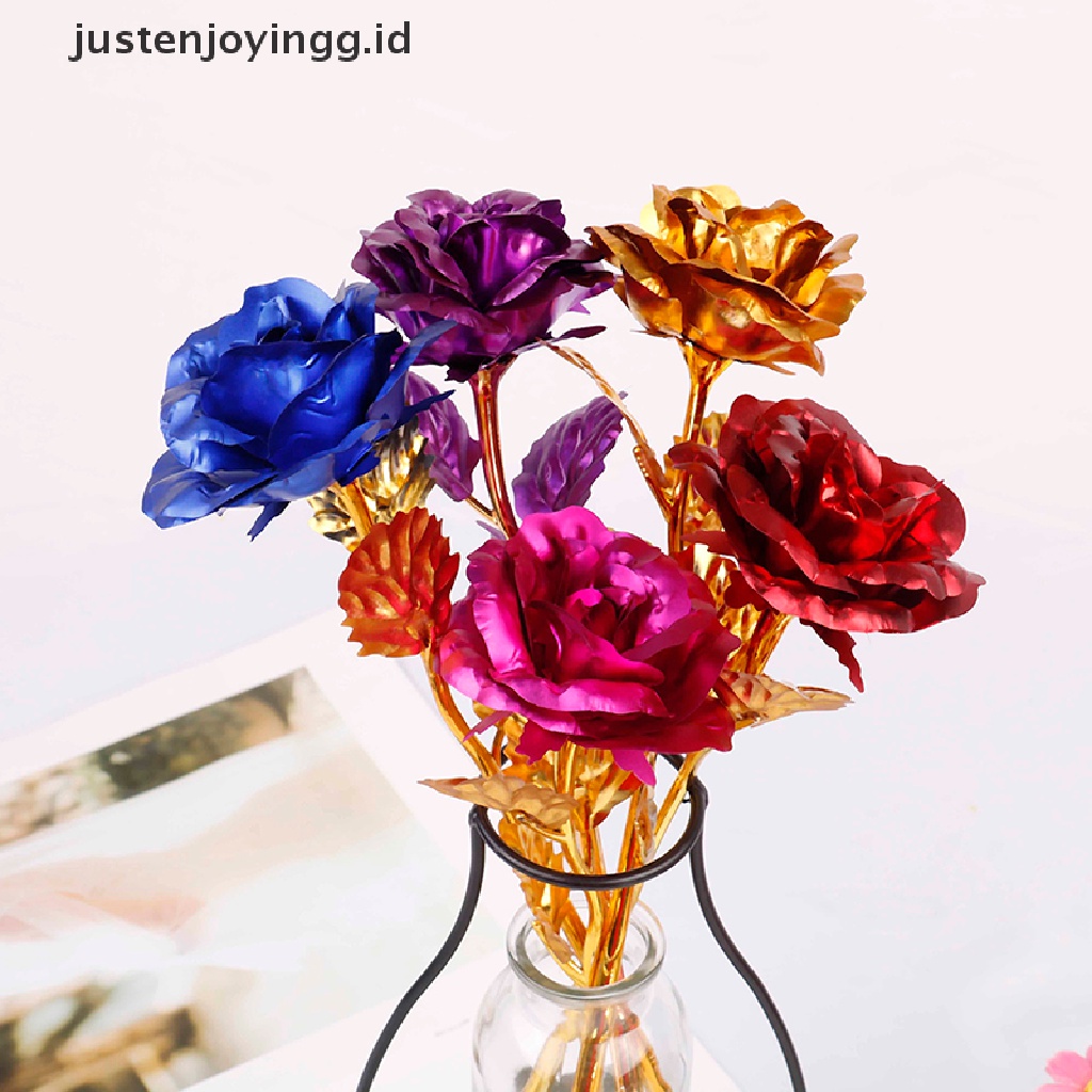 // justenjoyingg.id // 24k gold plated golden rose flowers anniversary valentine's day lovers' gift ~