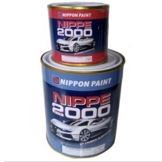 Cat Nippe Epoxy Primer Surfacer 1kg Set Cat Dasar Besi Logam Plat DLL