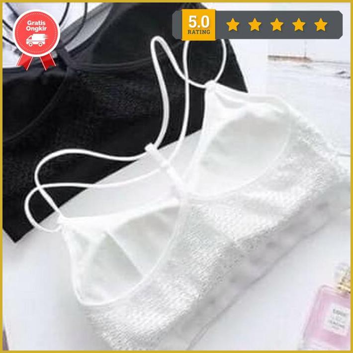 Bra Sport Gym Fitness Bralette Jaring Transparan Senam Olahraga Wanita - Hitam Exclusive