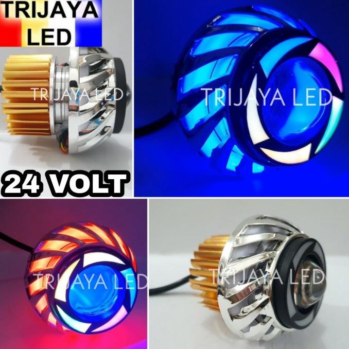 Lampu Depan LED Projie 24 Volt Running Flash Truk Bus Canter Strobo 3jaya Kualitas Baik