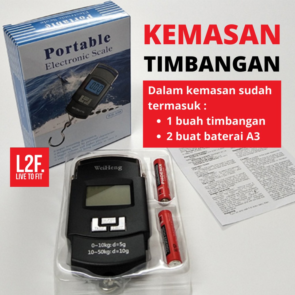 Timbangan Gantung Digital 50 Kg Portable Electric Scale Weiheng