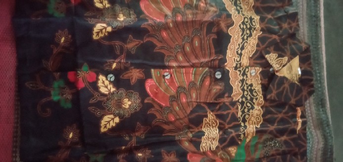 Batik Couple Batik Keluarga Ibu Ayah Dan Anak Maura Couple Sania Ruffle Modern ( Awan Mendung Sgan )