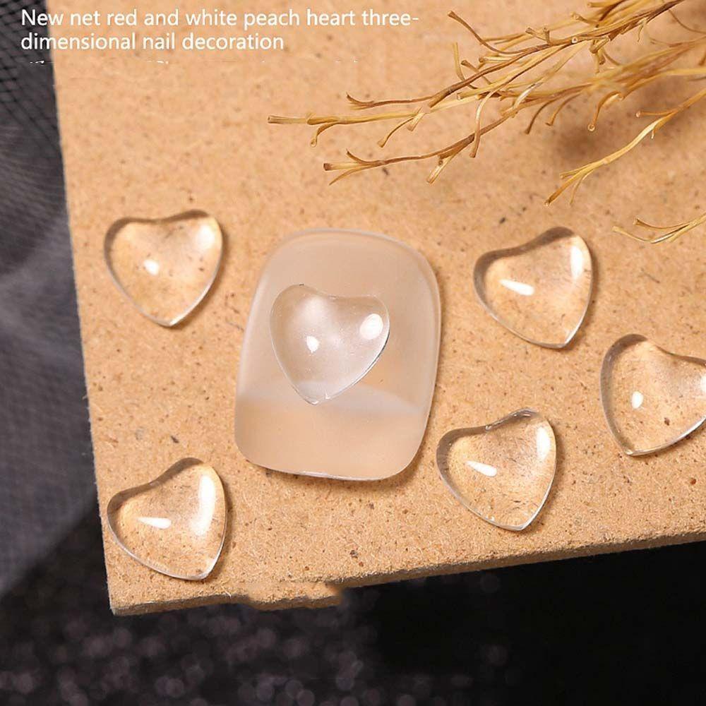 AUGUSTINA Agustin 3D Nail Art Perhiasan Putih Lucu Hiasan Kuku Resin Nail Drills Aksesoris Kuku Set