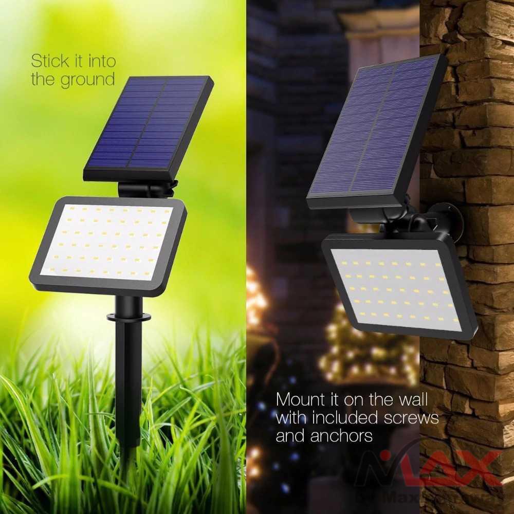 Lampu Taman Tancap Taman Lampu Pagar Lampu Dinding Tenaga Matahari Surya 50 LED Energi surya Solar Panel energy Outdoor luar ruangan anti air waterproof T-SUN 50 LED 5W Solar Garden Light 2 Modes Outdoor Adjustable &amp; Auto ON/OFF Security Lighting for Yard