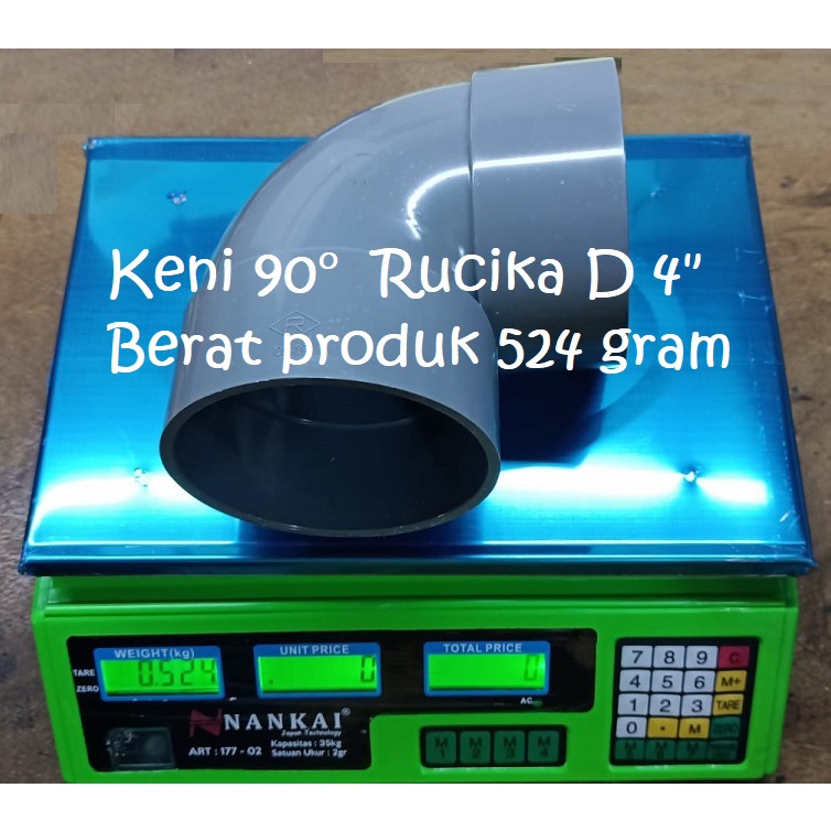 Knee knie Keni 4&quot; 4 inch elbow 90 derajat PVC pipa siku L ada D dan AW Rucika Vinilon