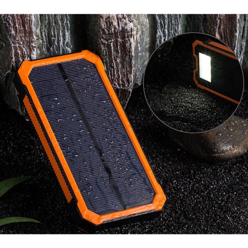 Solar Power Bank 2 USB Port 20000 mAh Waterproof