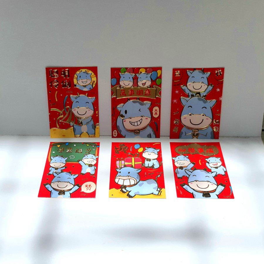 

angpao imlek 2021 shio kerbau LL0304 termurah bahan kertas artpaper