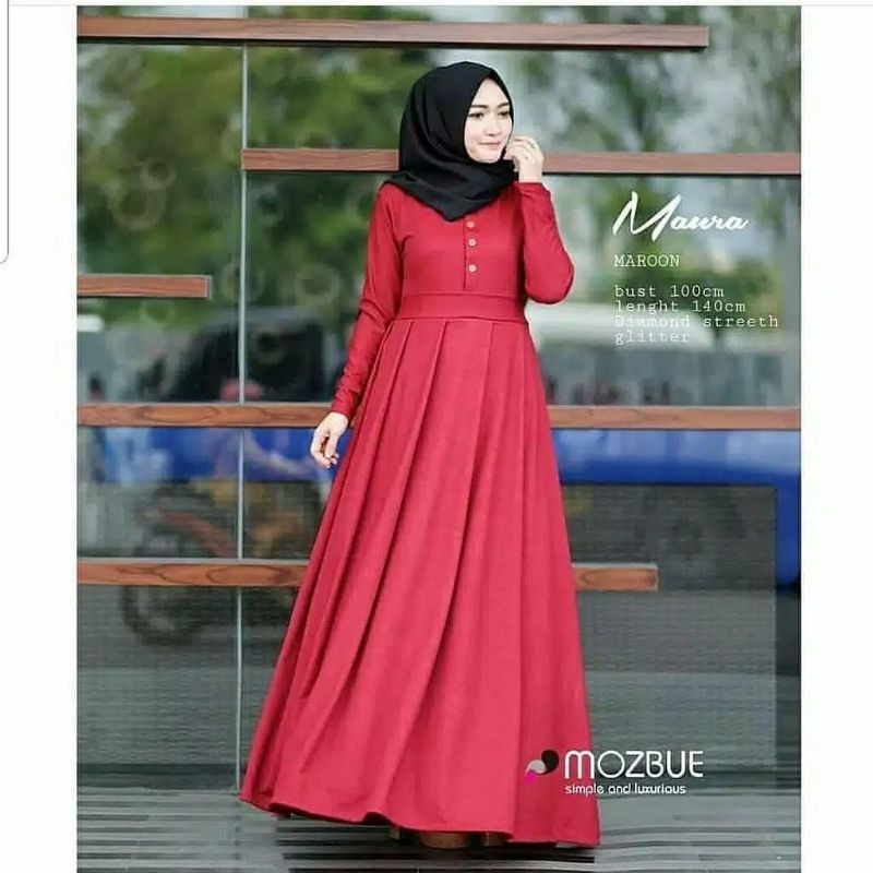 Maura dress maxi fashion remaja muslim wanita