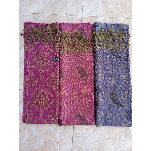 Pashmina Cashmere Slayer Scarf Selendang Syal Tenun Rajut Khas Bali-5